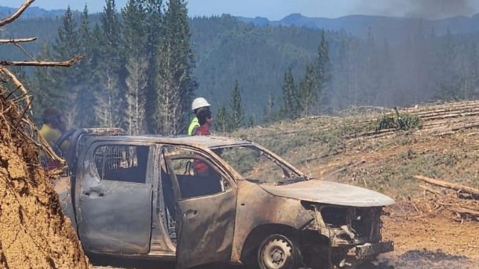 Arson Attack Halts Forestry Operations in Loncoche