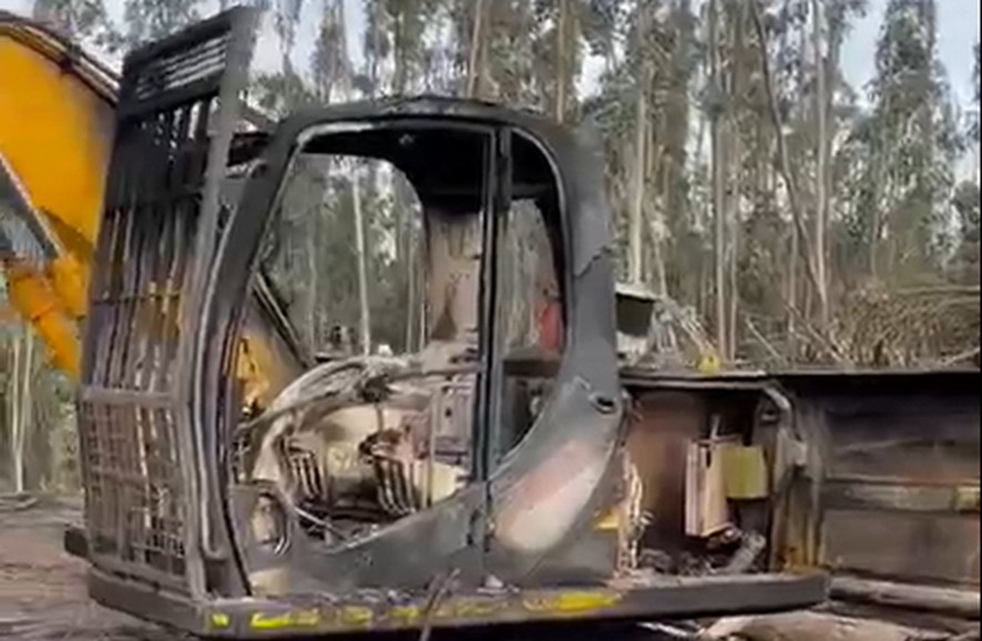 Arson attack destroyed machinery in La Araucanía