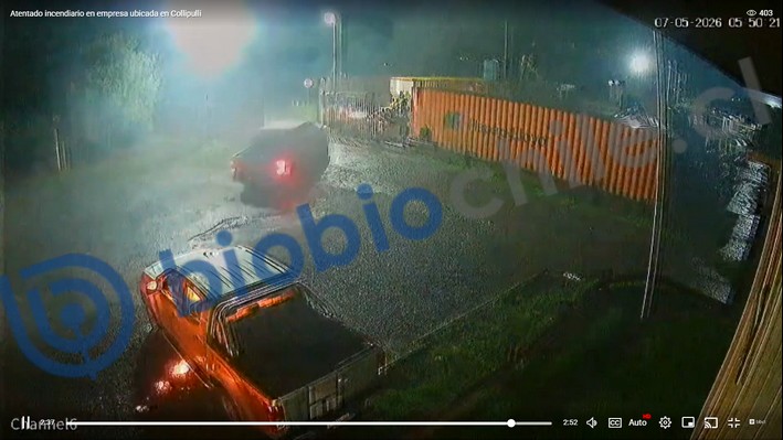 Video capta a sujetos que perpetraron ataque incendiario en Collipulli: actuaron en menos de 3 minutos