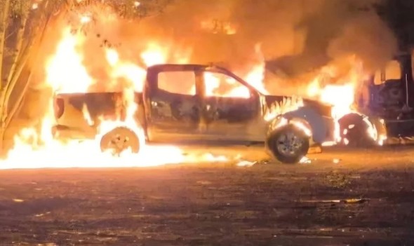 Violent arson attack affects forestry operations on the border of Lautaro and Vilcún