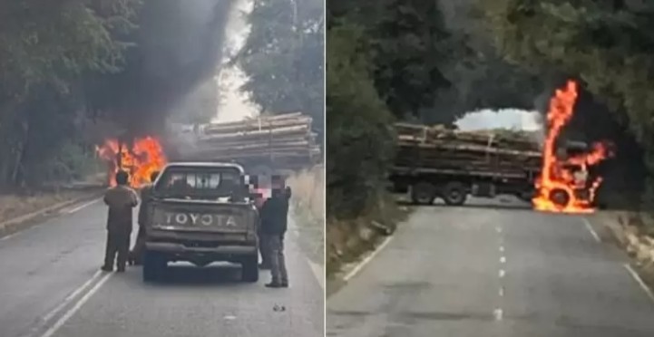 Queman dos camiones durante ataque incendiario en Collipulli