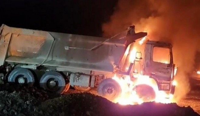 Serious arson attack in Santa Bárbara leaves nearly 50 machines destroyed