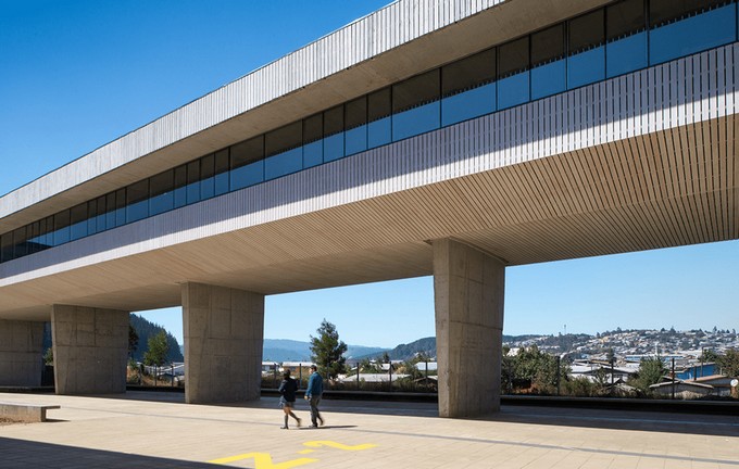 Educational Wooden Building: Liceo Bicentenario Mariano Latorre in Curanilahue