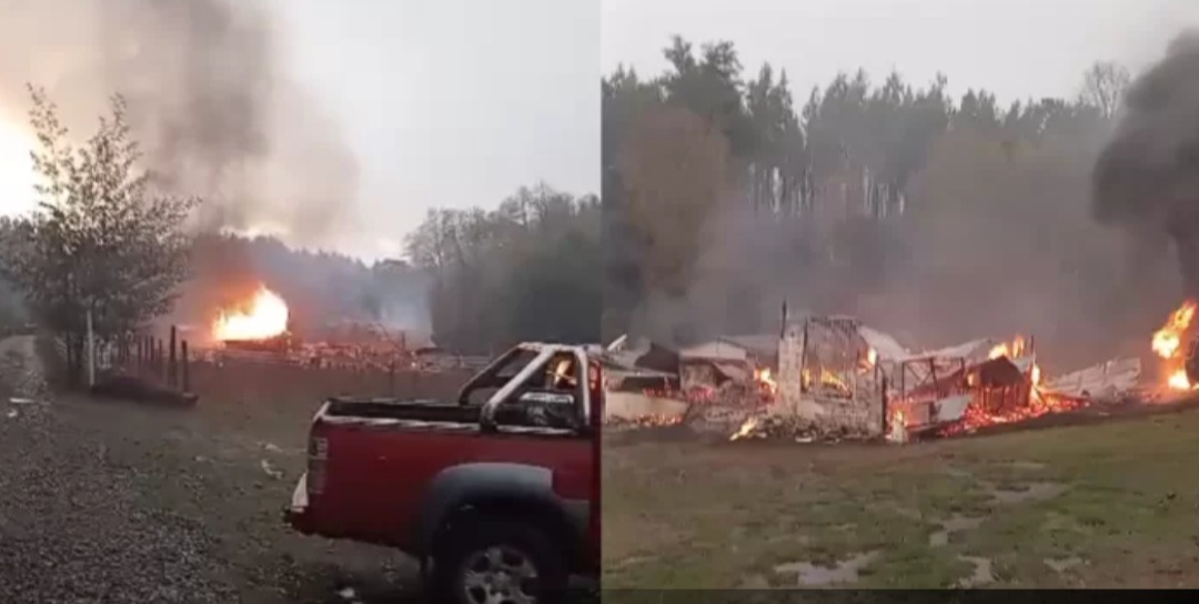 Tres viviendas consumidas y un vehículo destruido deja nuevo ataque incendiario en Victoria