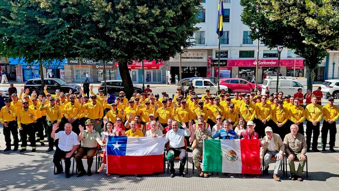 Finaliza missão mexicana de apoio nos incêndios florestais do Biobío