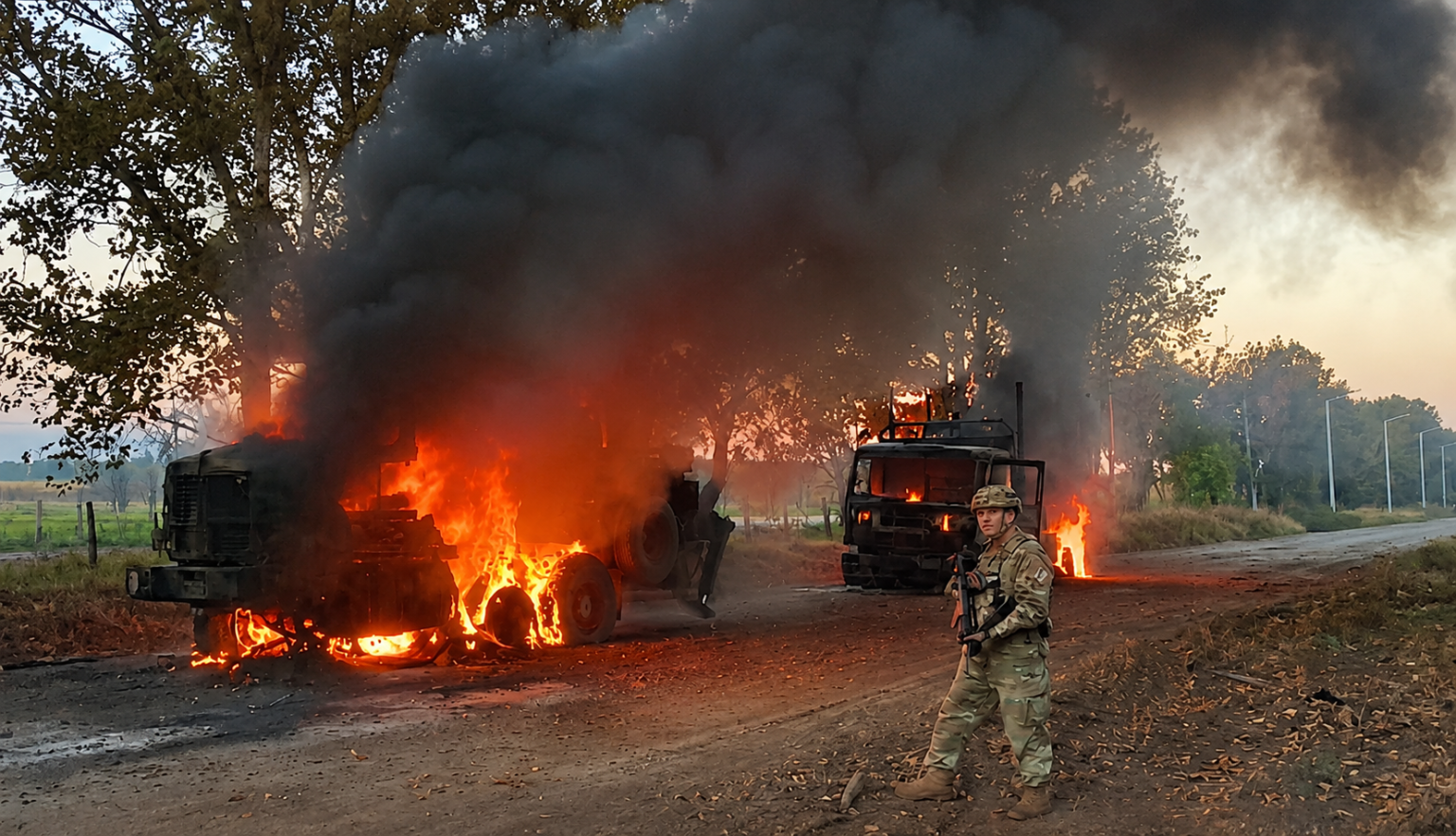 Dois caminhões incendiados em Victoria: novo atentado tensiona a segurança em La Araucanía