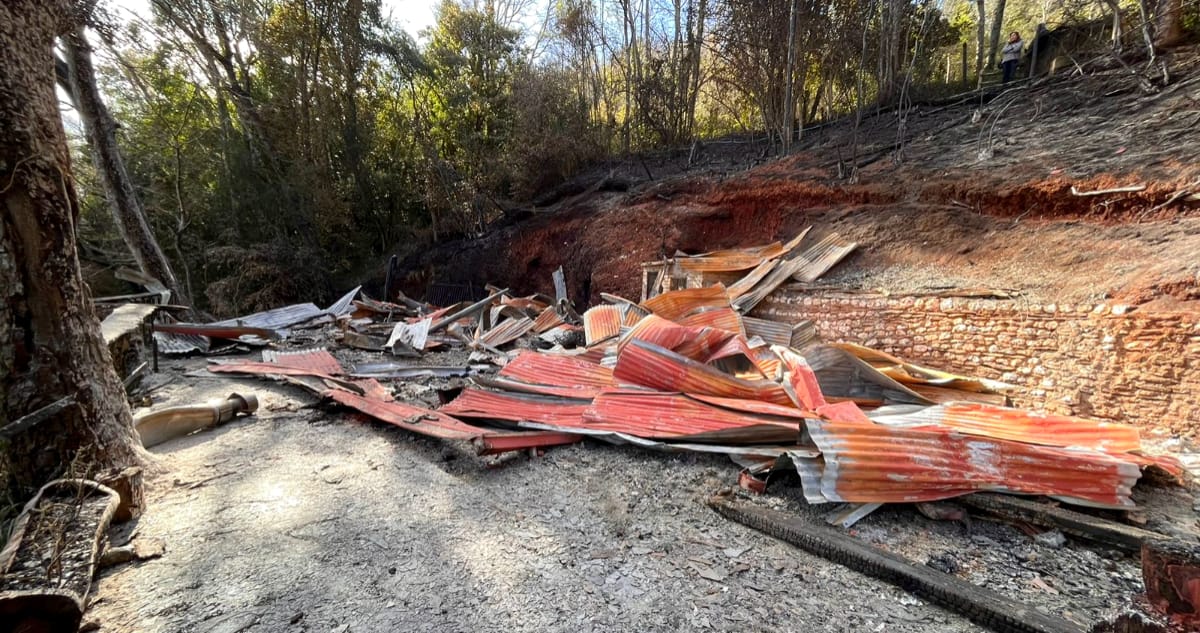 Ataque incendiario destruye vivienda de familia Hammersley en la provincia de Arauco