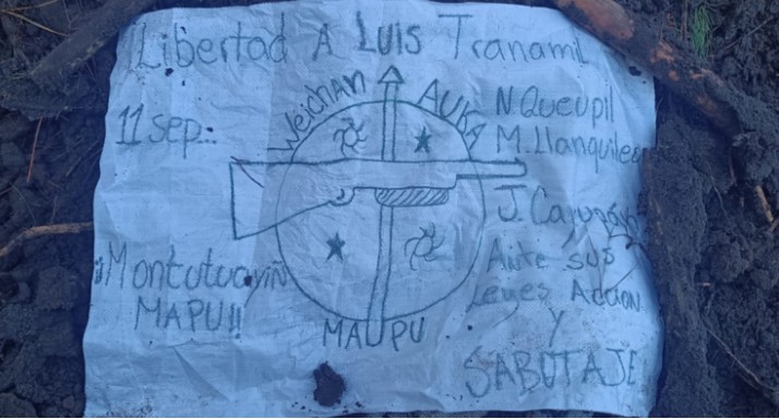 Arson attack halts forestry operations in Vilcún