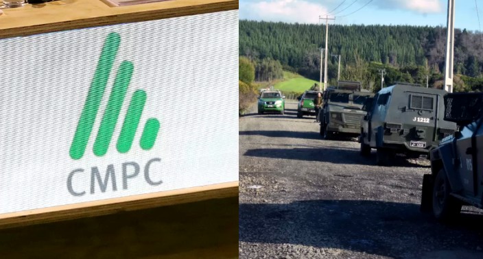 Armed ambush in Angol: hooded individuals tried to steal a private security van from CMPC