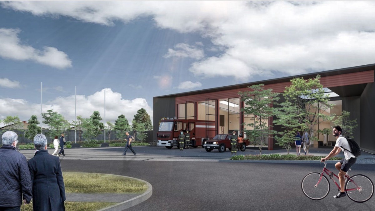 San Pedro de la Paz inaugurates fire station built mostly with industrialized wood