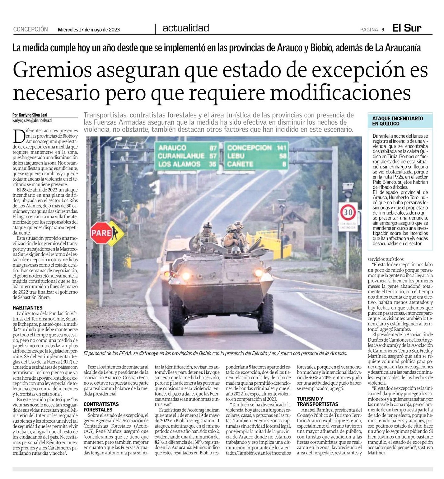 Gremios aseguran que estado de excepción es necesario pero que requiere modificaciones