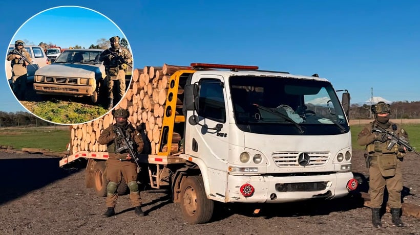 Arrested for Illegal Timber Transport and Assault on Carabineros in Ercilla