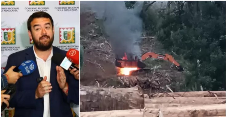 "Está falhando a inteligência": governador de La Araucanía sobre série de ataques incendiários