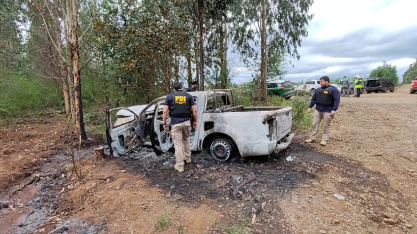 Truck burned and workers threatened in attack on property in Collipulli