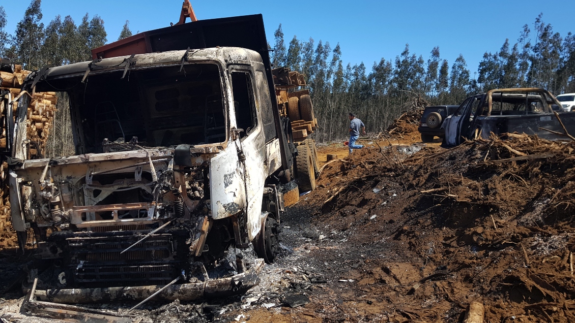 Weichán Auka Mapu reivindicou ataque incendiário e ameaçou diretor regional da Gendarmeria