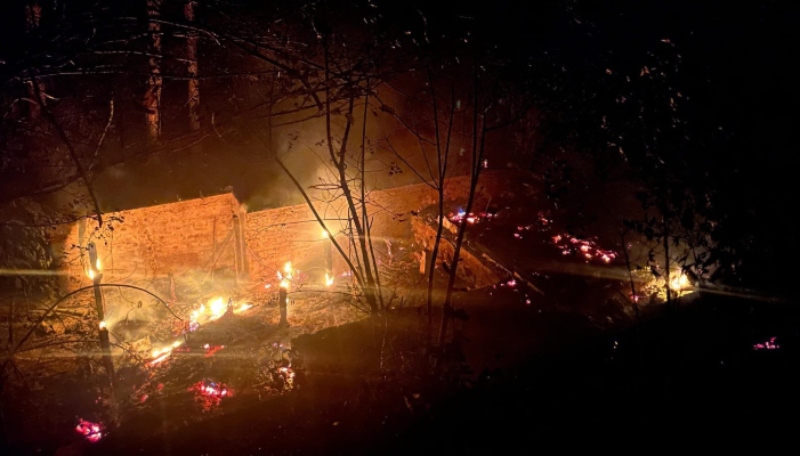 Arson attack in Contulmo left three buildings burned down