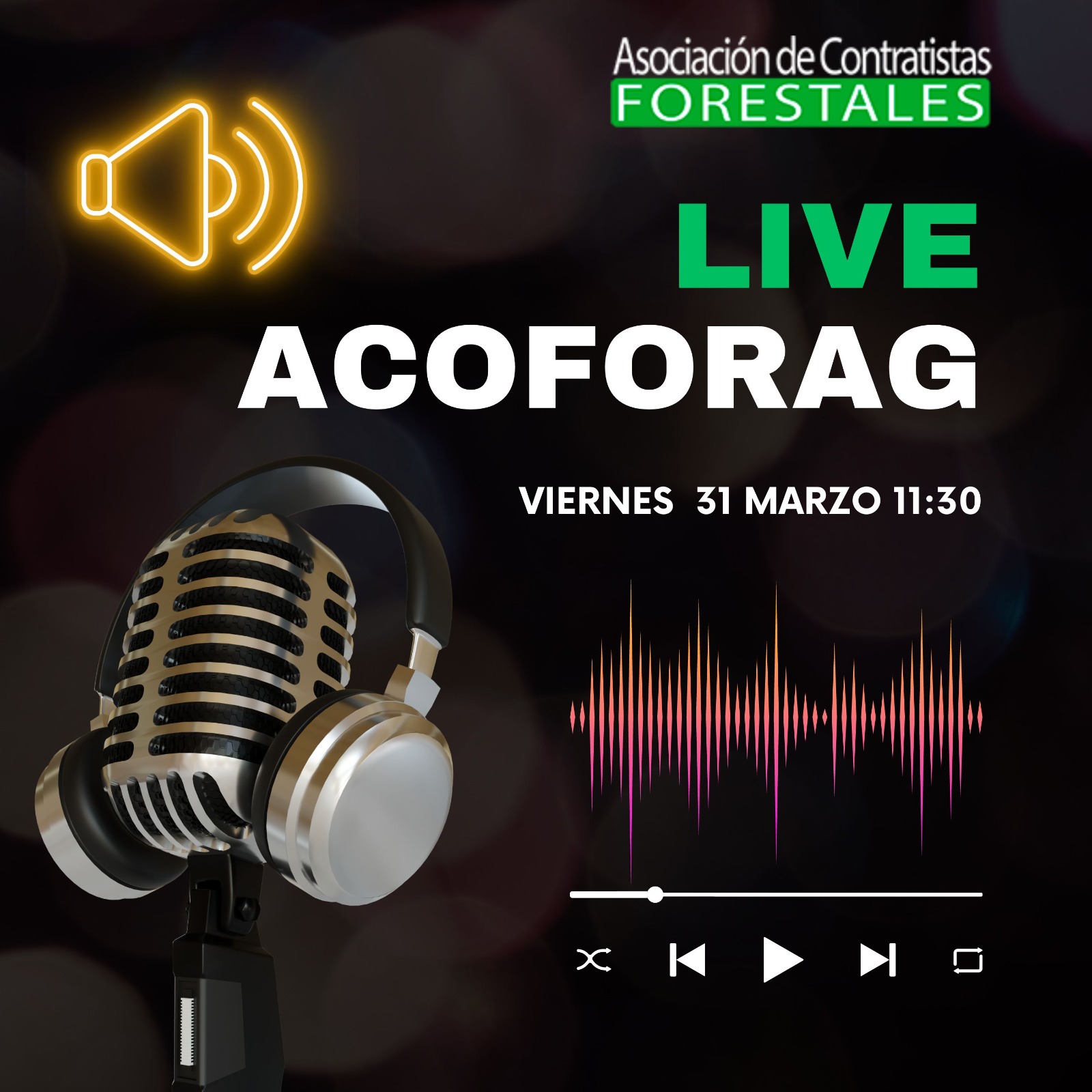 Nesta sexta-feira, 31 de março, convidamos vocês para o live da Associação de Contratantes Florestais A.G. pelo Facebook, Twitter e YouTube