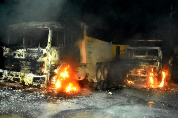 Attack in Ercilla: Worker Injured and Machinery Set on Fire